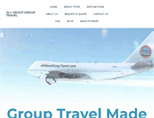 Tablet Screenshot of allaboutgrouptravel.com